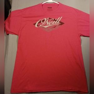Mens O’Neil T-Shirt Red Premium Fit Size Large